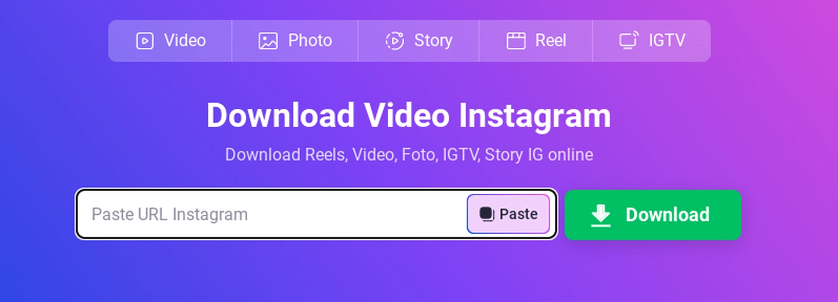Cara download video instagram tanpa aplikasi dengan Snapinsta